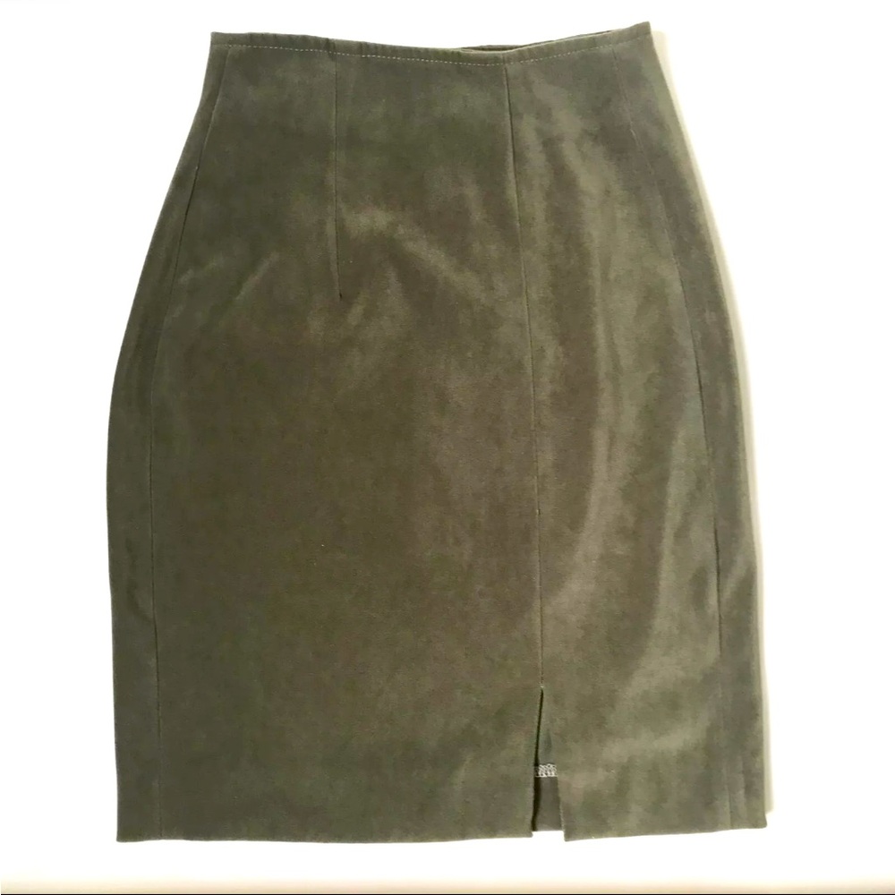 🫒 Vtg La City Paris Olive Green Mini Skirt | XS XXS